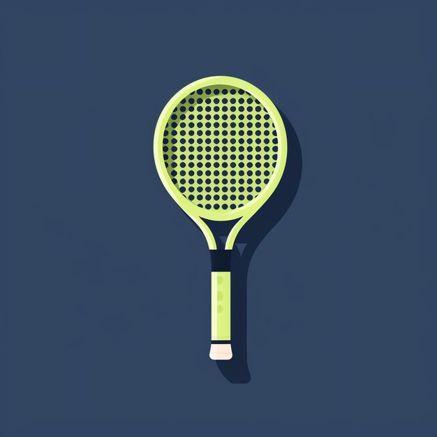 Photo a tennis racket on a blue background