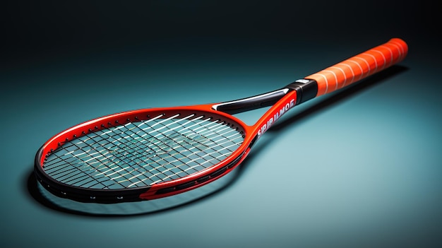 A tennis racket with the word racquet on it