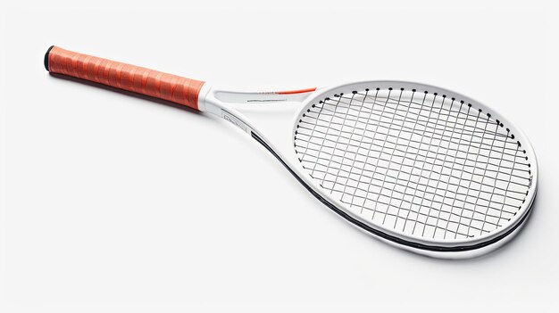 tennis racquet realistic 4k white background