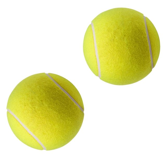 Tennisbal geïsoleerd op wit