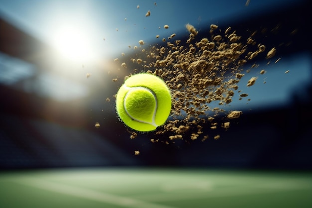 Tennisbal in MidAir Generatieve Ai