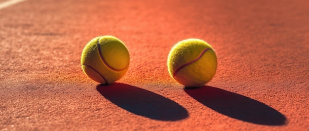 Tennisballen op een baan Generatieve AI