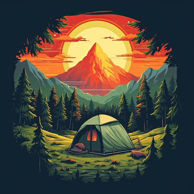 tent artwork design ai generative