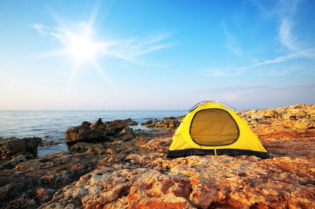 Tent on the sea