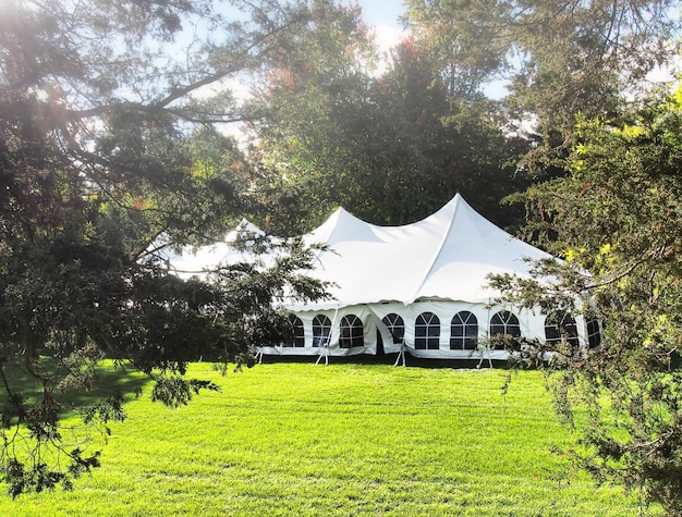 Tent set up for an event