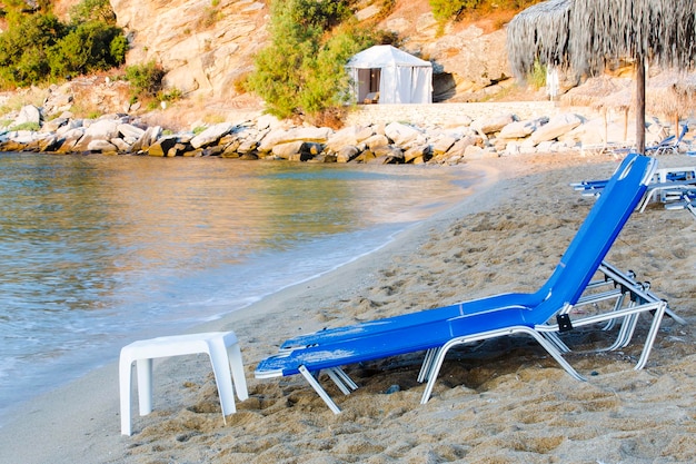 Tent on the shore of the sea