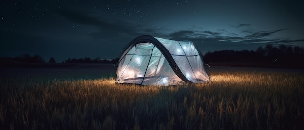 A tent that glows in the dark Generative AI