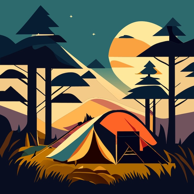 tent vector illustration