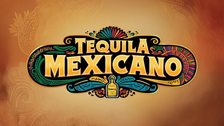 Foto tequila mexicano een kleurrijk logoontwerp