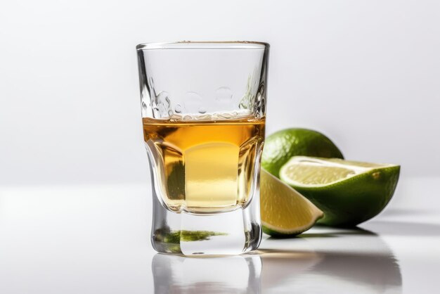 Tequila Op Witte Achtergrond Generatieve AI