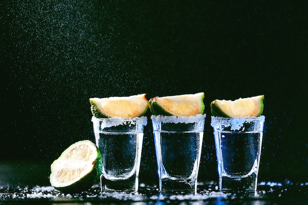 Tequilla with limes