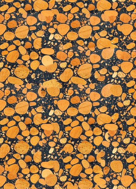 Photo terazzo yellow seamless pattern composed of pieces of granite quartz marble and stone