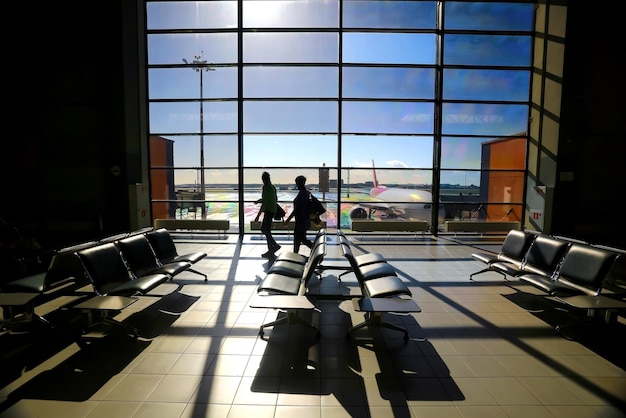 Terminal hall at the airport