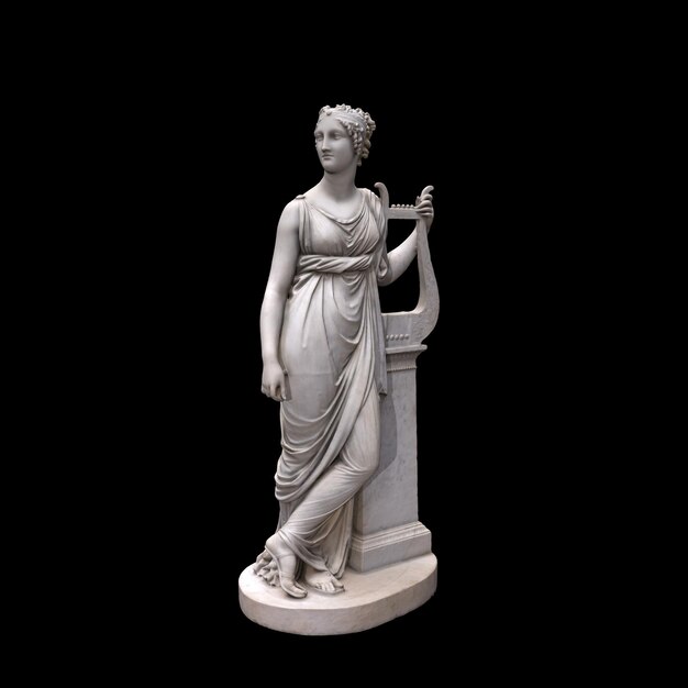 Terpsichore Lyran Historical Artifacts Statue Art Feng historical artifact old object