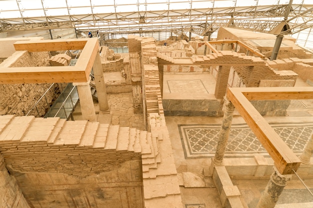 Terrace Houses in Ephesus Ancient City in Izmir, Turkey