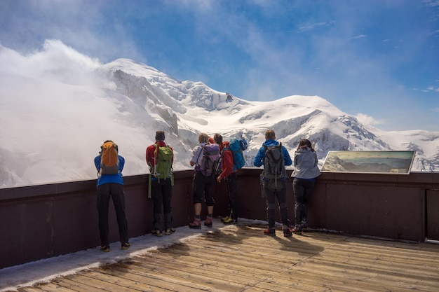 Terrace peak Aiguille du Midi