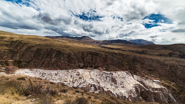 Terraced salt pans