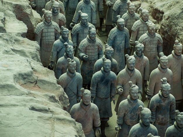 The terracotta army in xian, china.