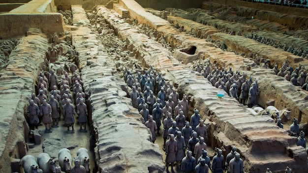 The Terracotta Army in Xian, China.