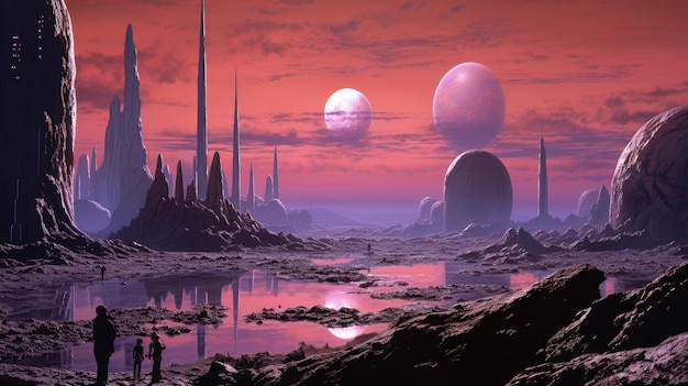 Terraforming planetary engineering extraterrestrial colonization solid color background
