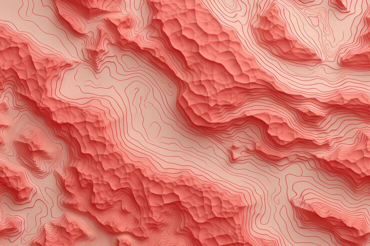 Photo terrain map red contours trails image grid geographic relief topographic contour line maps cartography texture ar 32 job id b1133695eada49ce899140e128b24eb5