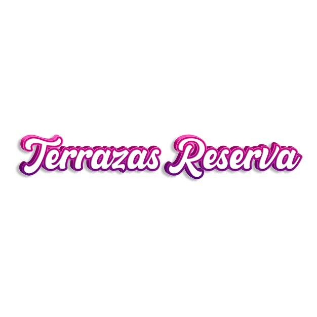 Photo terrazasreserva typography 3d design yellow pink white background photo jpg