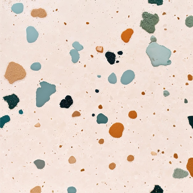 Terrazzo flooring marble stone wall texture abstract background Generative ai