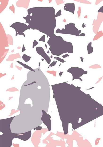 Terrazzo modern abstract template Pink and grey