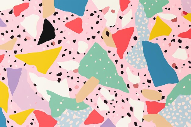 Terrazzo seamless pattern pastel color wallpaper