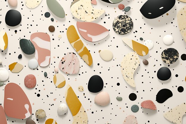 Photo terrazzo seamless pattern pastel color wallpaper