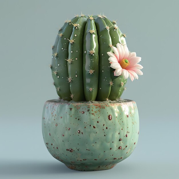 ピンクの花の芸術的な室内植物の装飾で,花瓶の陸上植物