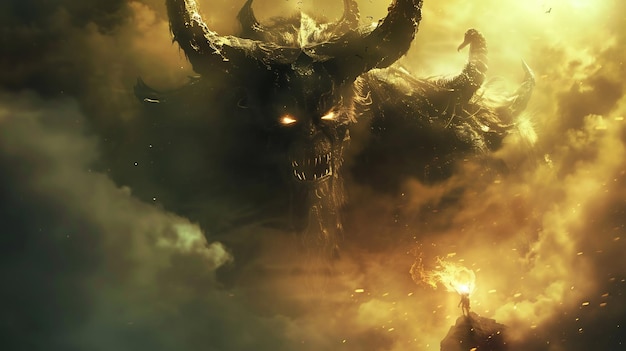a terrifying demonic monster