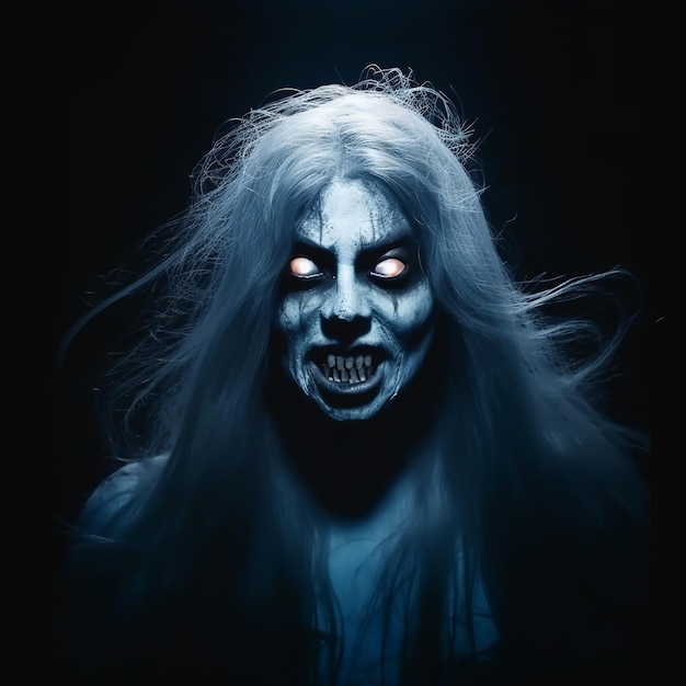 Terrifying Spectral Lady with with long hair