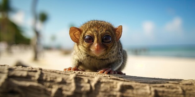 tersius op het strand