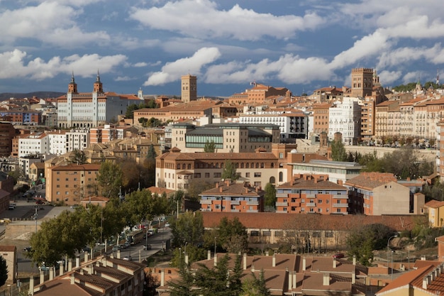 테루엘 아라곤 스페인(Teruel Aragon Spain) 중세 도시 테루엘(Teruel)의 공중 전망