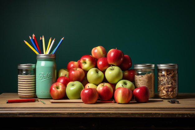 Terug naar school appels en boeken