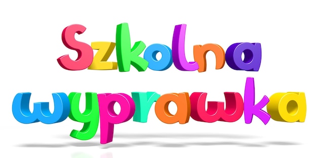 Terug naar school in Poolse 3D illustratie