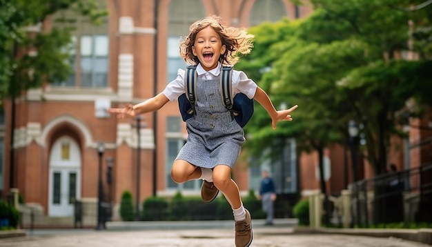 Terug naar school vrolijk en gelukkig onderwijsconcept