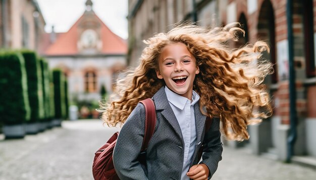 Terug naar school vrolijk en gelukkig onderwijsconcept