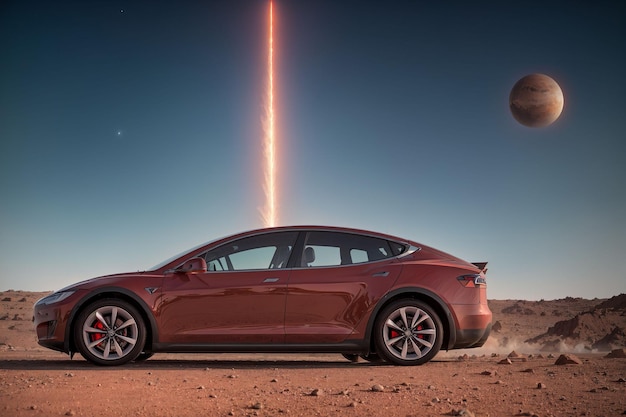 Tesla-auto op Mars