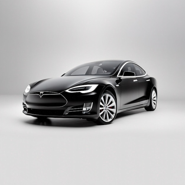 Tesla Car isolated on white background