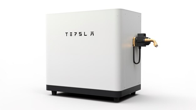 Foto tesla powerpack achteruitzicht mockup