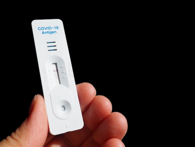 The test result for COVID19 is negative Test for coronavirus on the hand