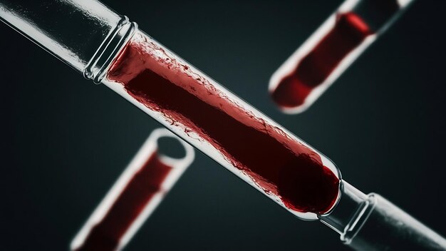 Test tube with blood