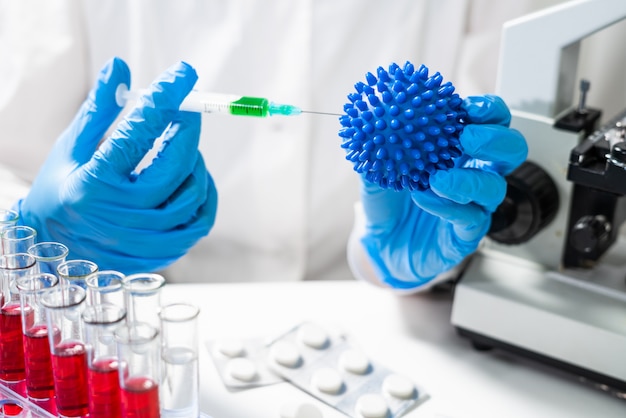 Testconcept voor vaccin of medicijn tegen de nieuwe 2019-nCoV.
