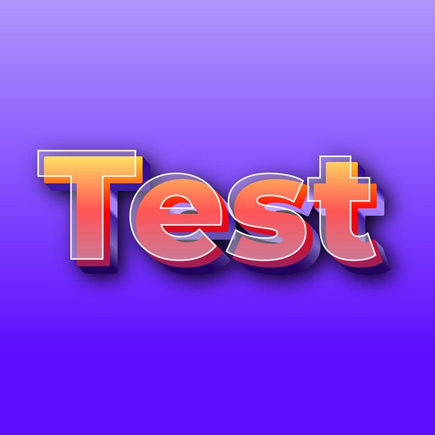 TestText effect JPG gradient purple background card photo