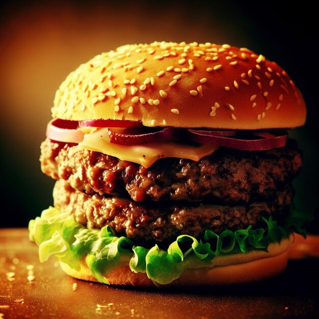 Testy and spicy burger