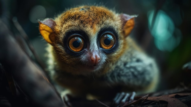 Tewangu Thin Loris in the Jungle Generative AI