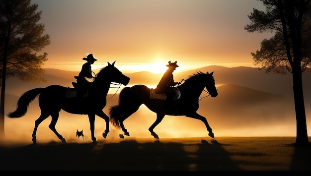 Фото Техас темный фон ковбойский фон старое здание в западном городе человек, едущий на спине лошади
