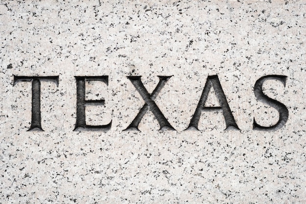 Foto texas staat naam gravure